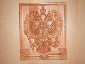 герб россии для выжигания по дереву 024