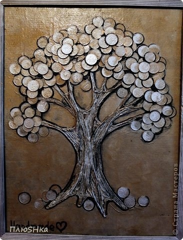 денежное дерево из соленого теста 012