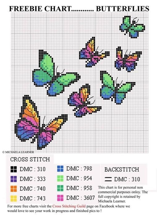 картинки для вышивки бабочки 015