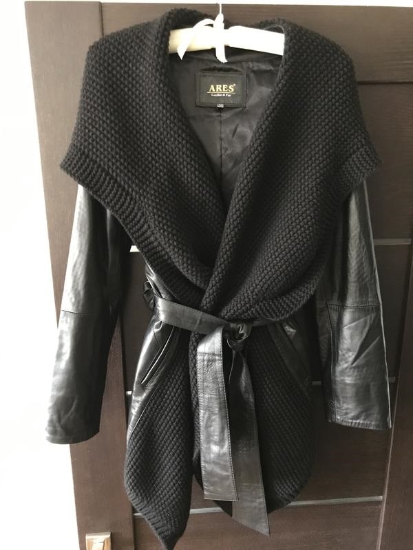 кожаные куртки с вязанными вставками 012