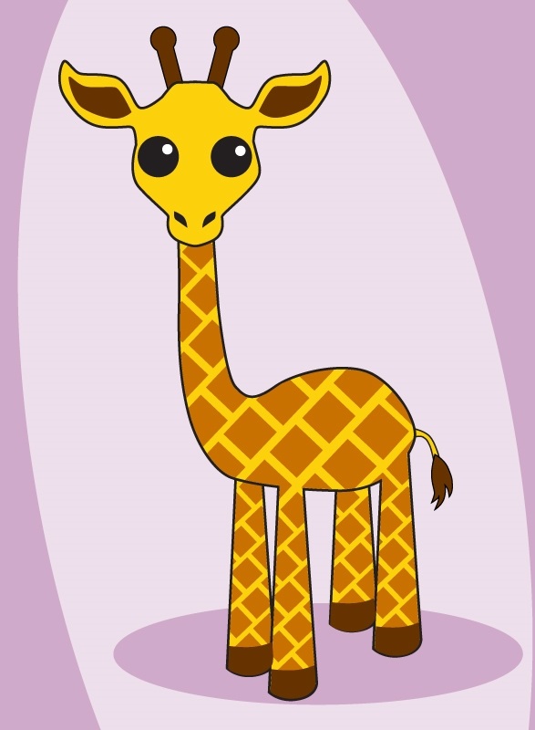 нарисованный жираф 005