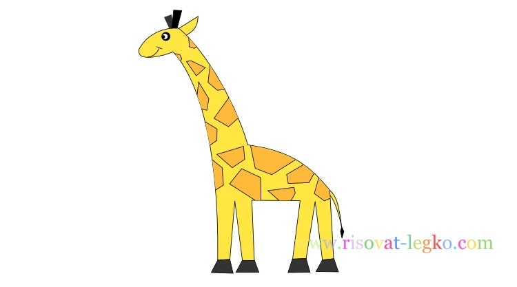 нарисованный жираф 020