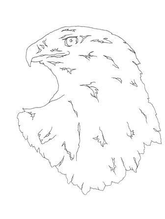 рисунок орла для выжигания 022