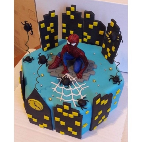 торт на тему человек паук 019