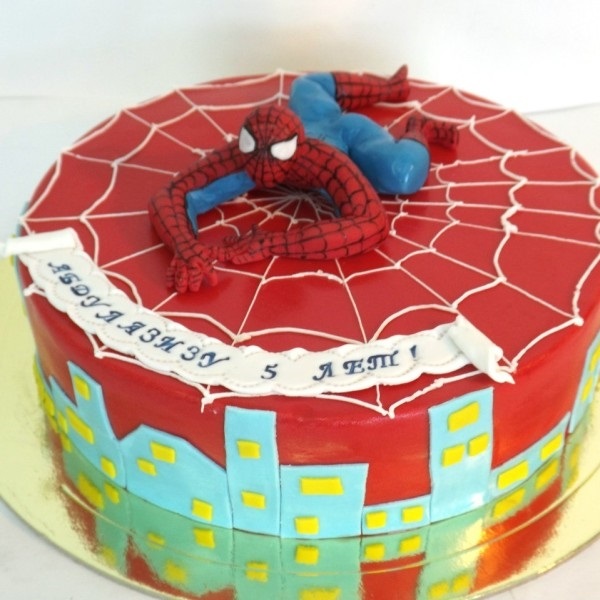 торт с человеком пауком для мальчика 012