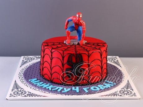 торт с человеком пауком для мальчика 020