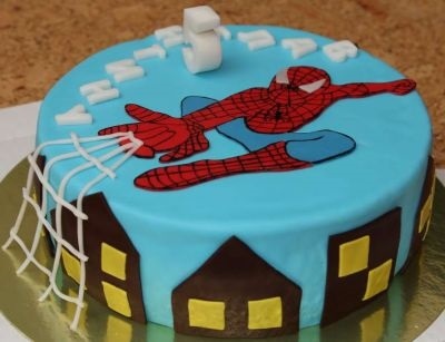 торт с человеком пауком для мальчика 024