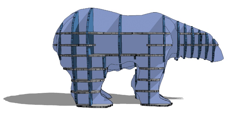Медведь полка из фанеры