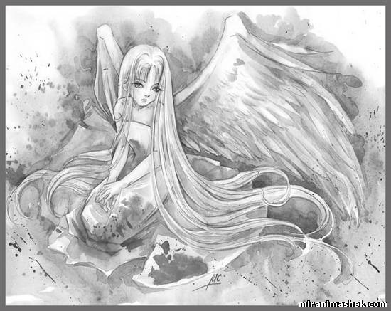 Аниме рисунки ангелов 014