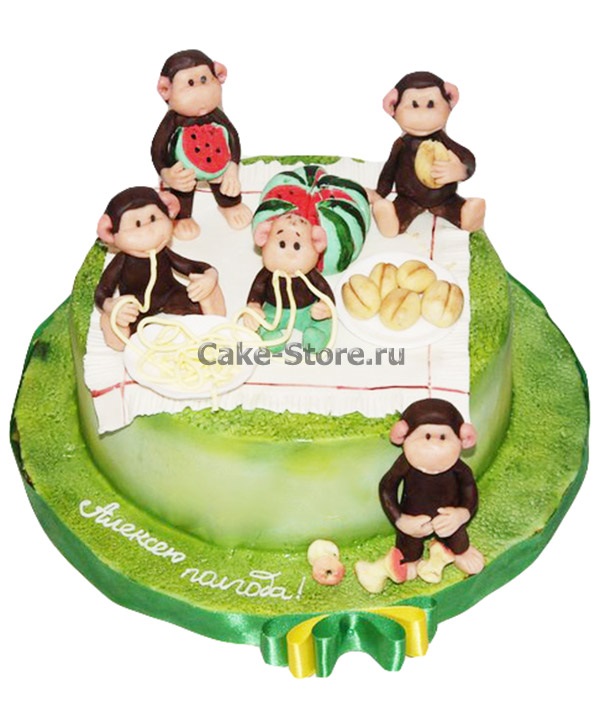 Торт обезьянки из мультика 029