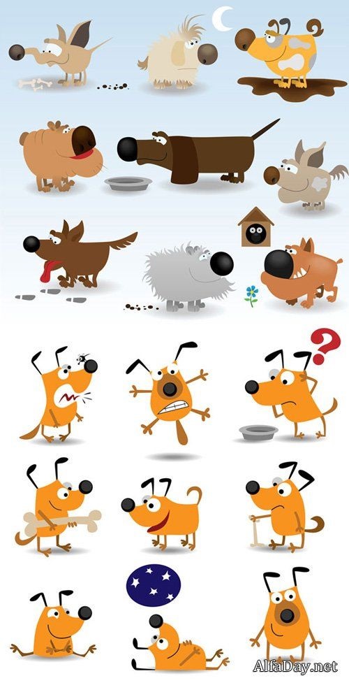 Забавные рисунки собак 001