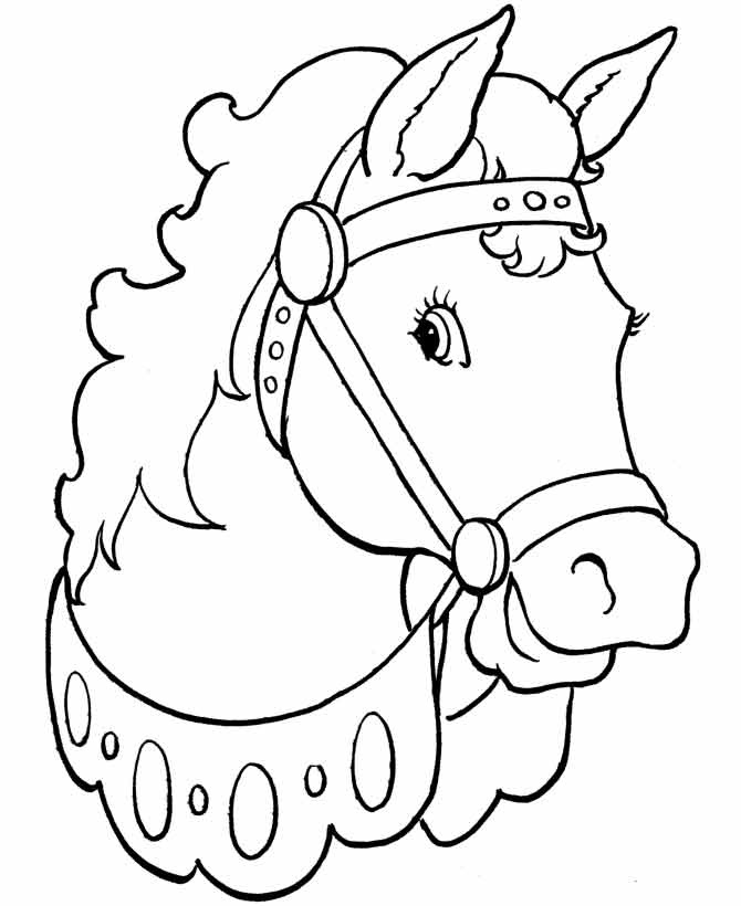 Рисунки лошадей для раскраски 027