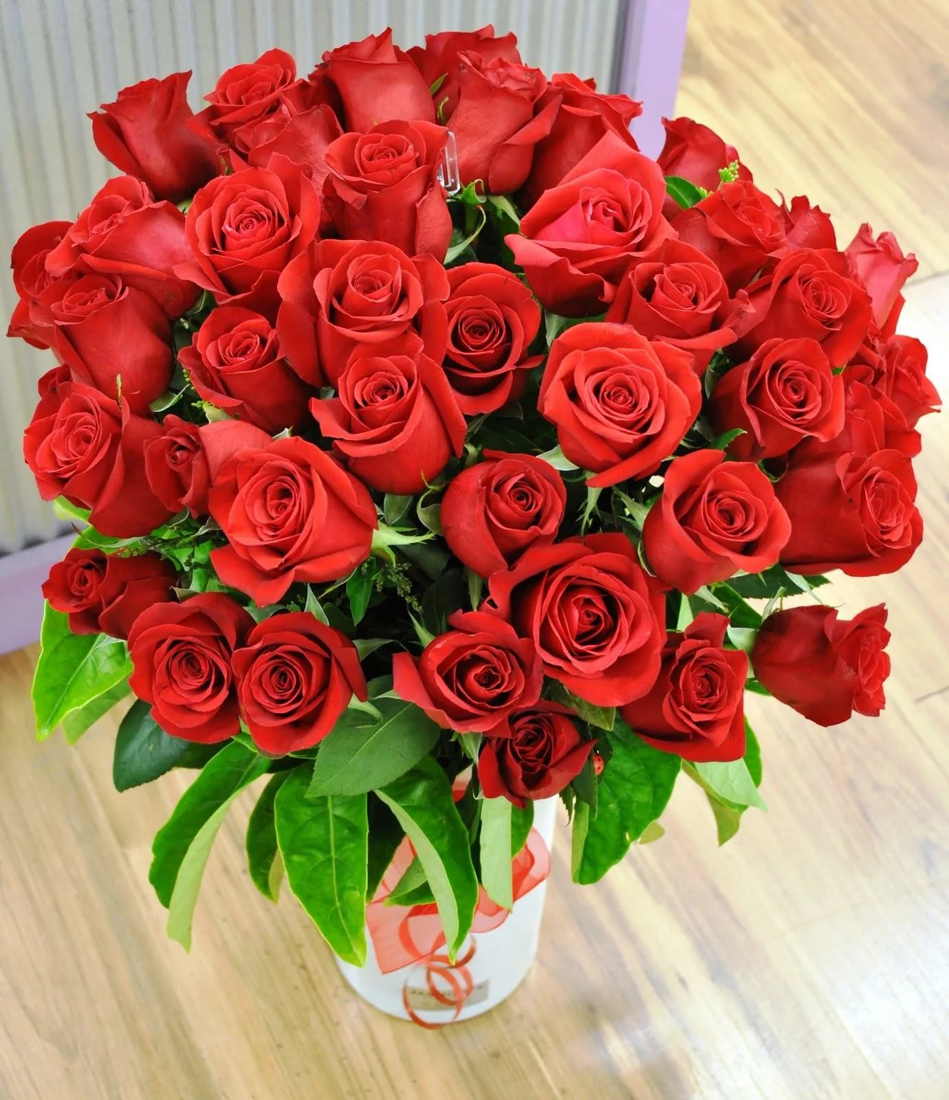 букет красных роз на день рождения