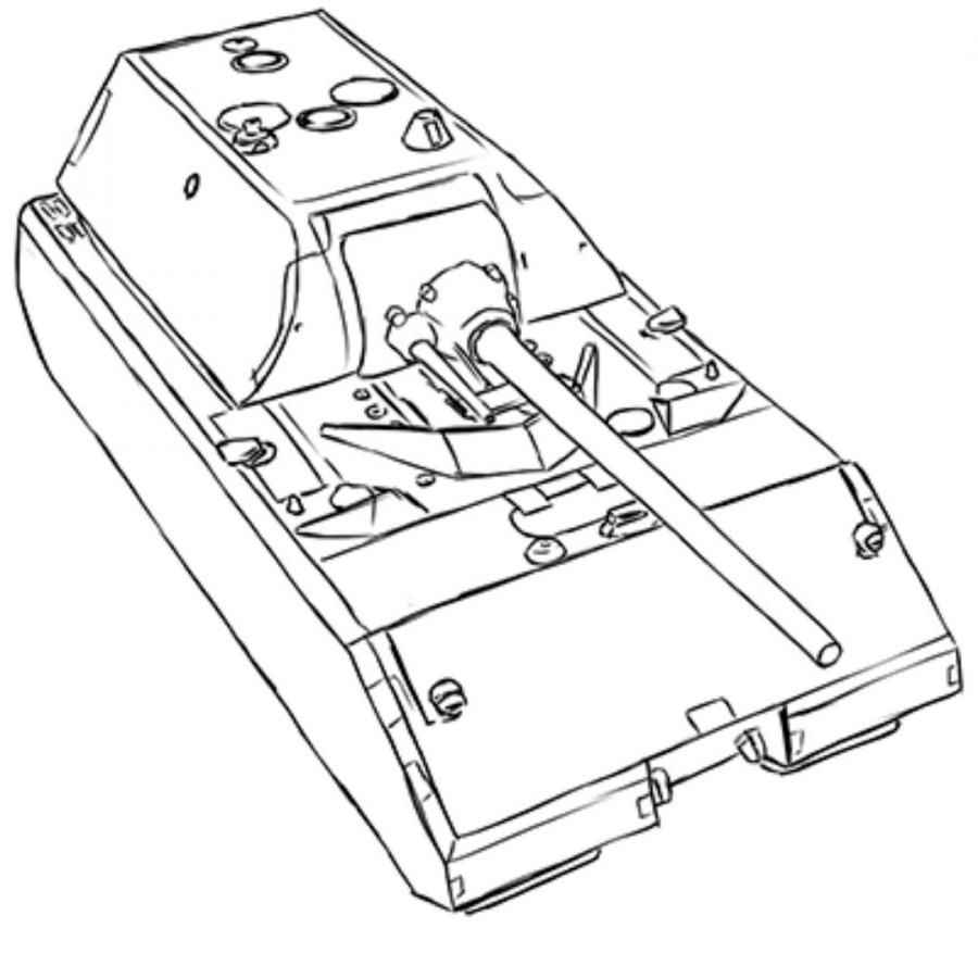 Е100 танк рисунок