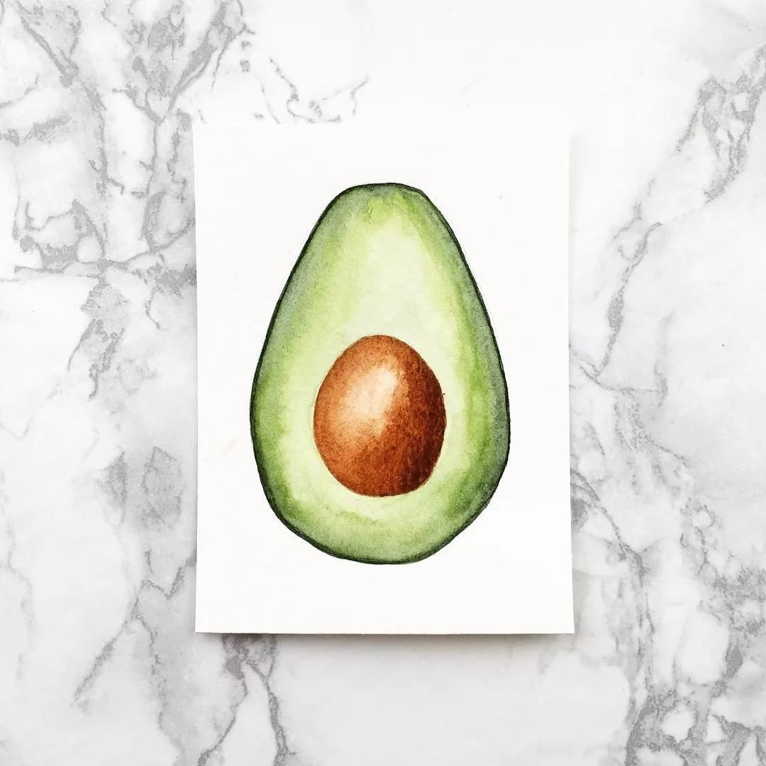 Легкие рисунки авокадо