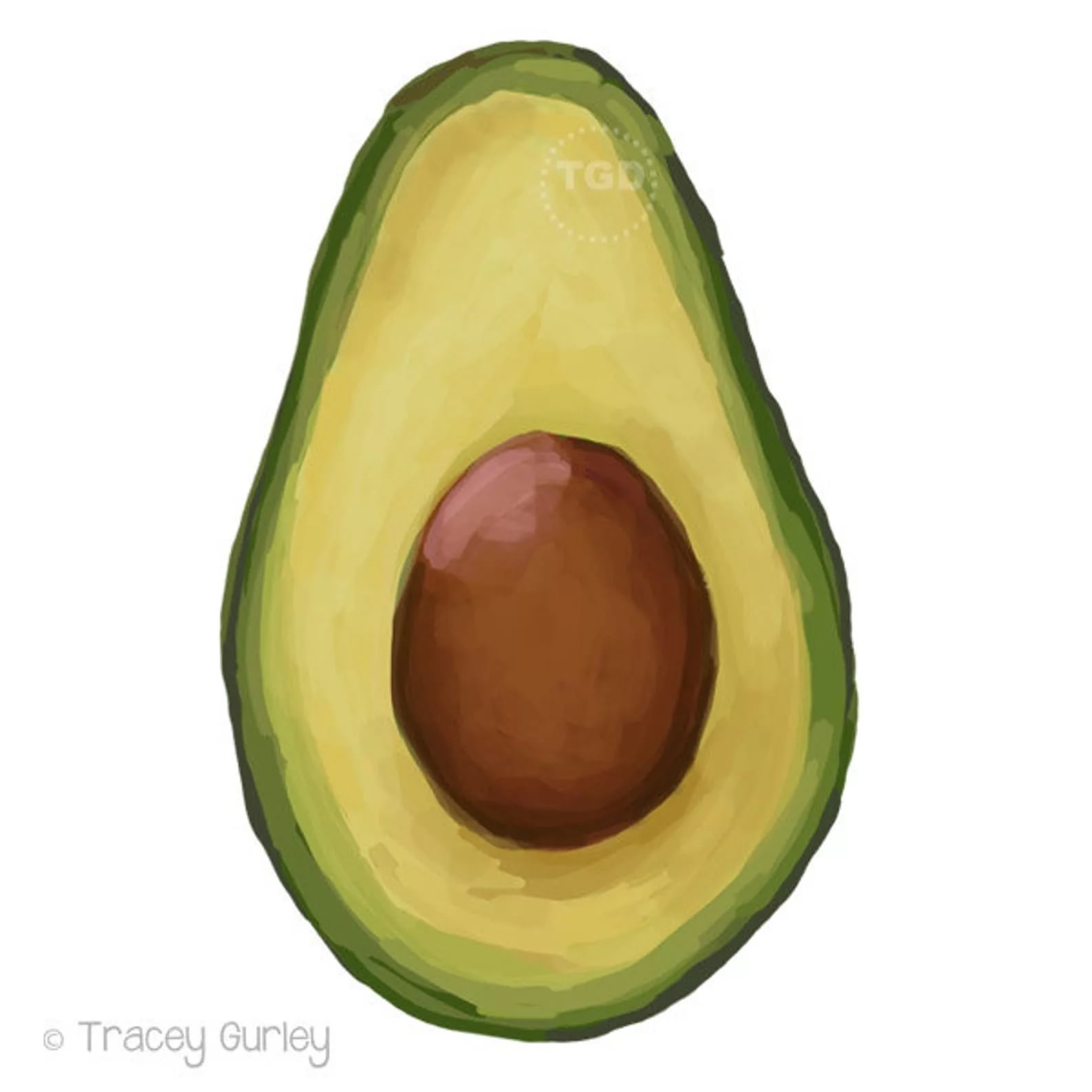 Рисуется авокадо