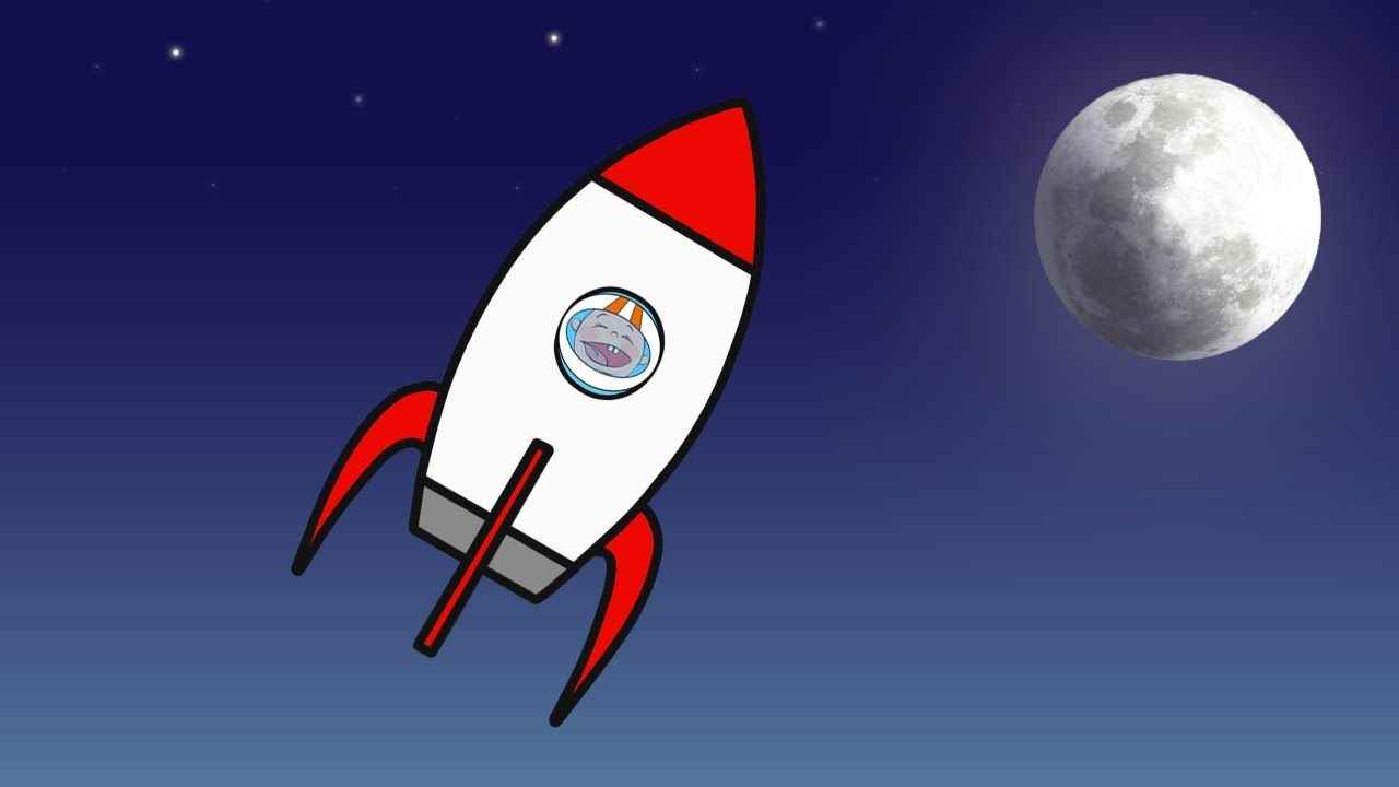 Красивый рисунок ракета в космосе для детей 14