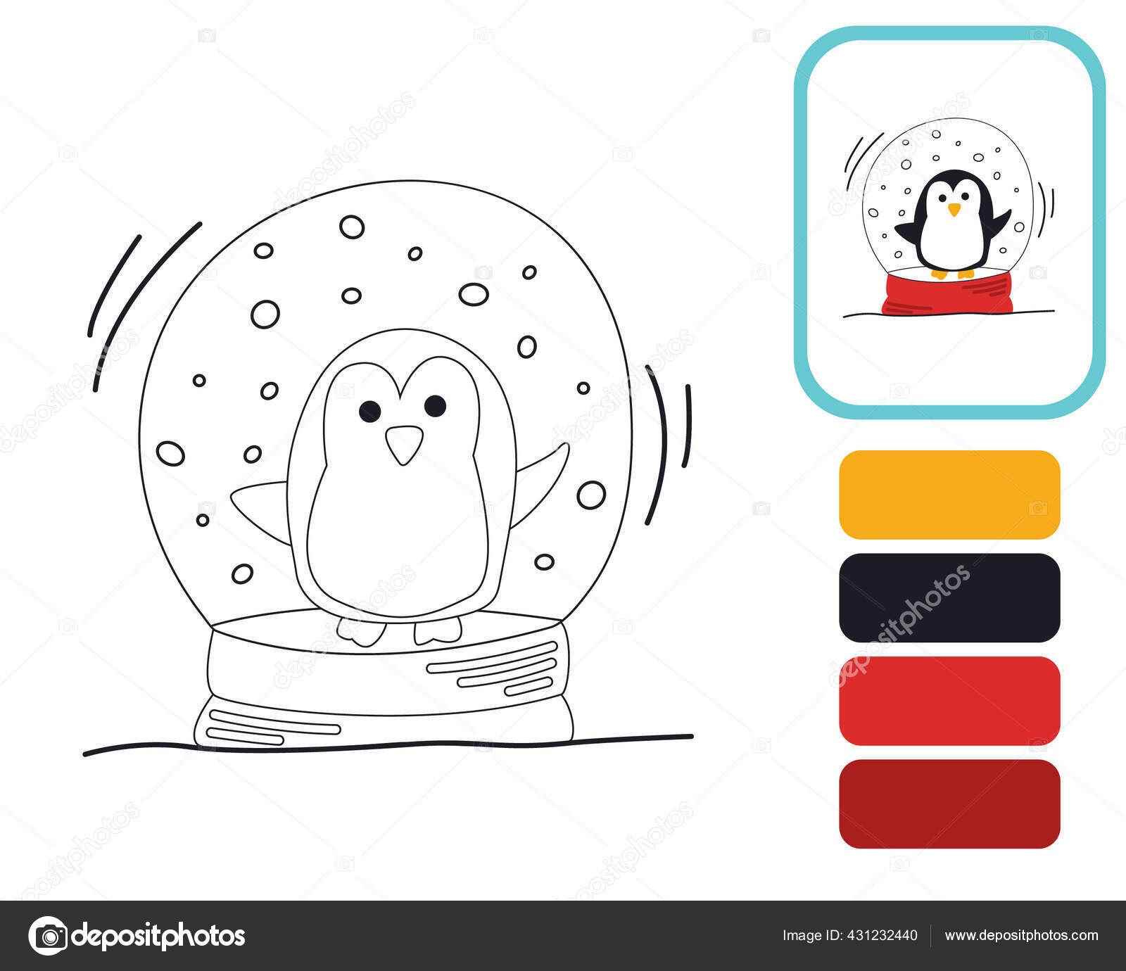 Милый пингвин картинка для детей 03