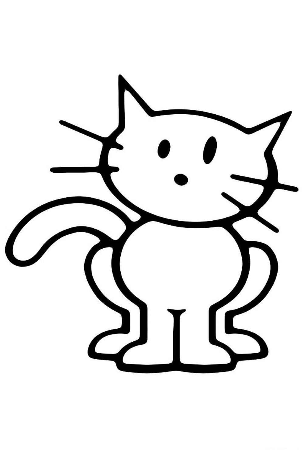Морда кота рисунок простой для детей 19