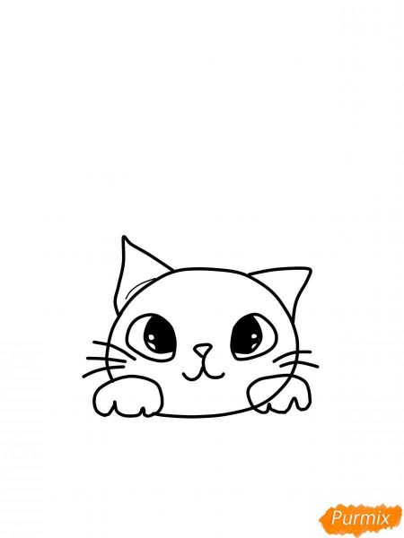 Как нарисовать морду котика