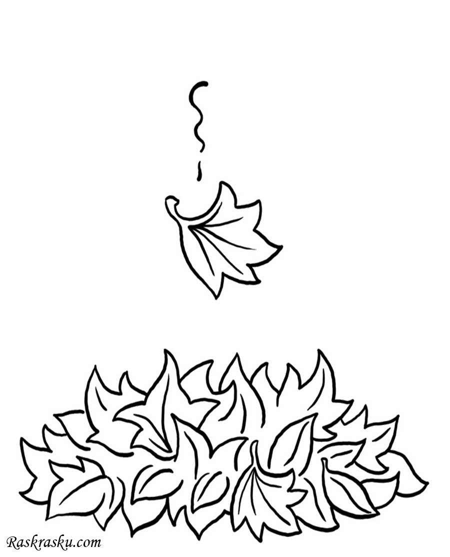 Рисунки листев для детей 04