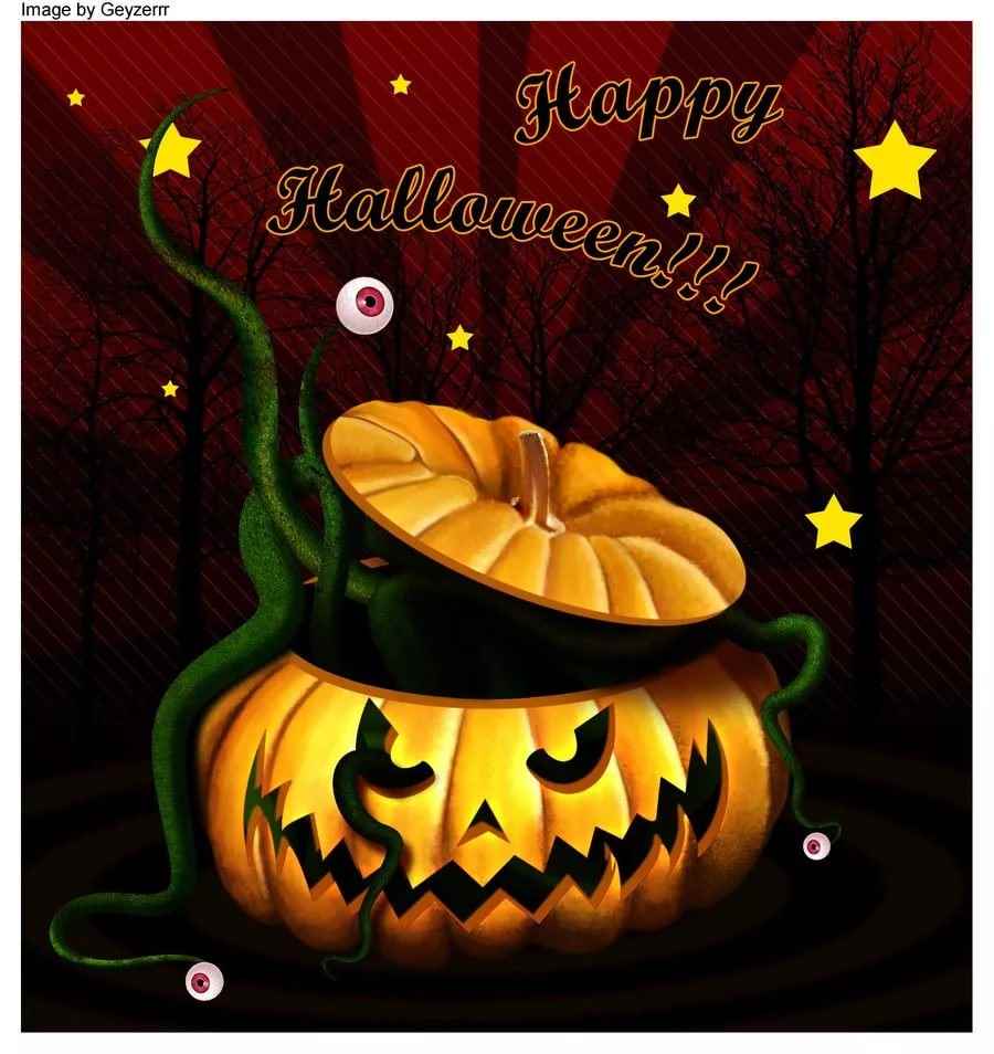 Жутко красивая открытка поздравления на Хэллоуин 31 октября (8)