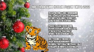 Красивые новогодние пожелания в открытках с 2022 годом тигра (2)