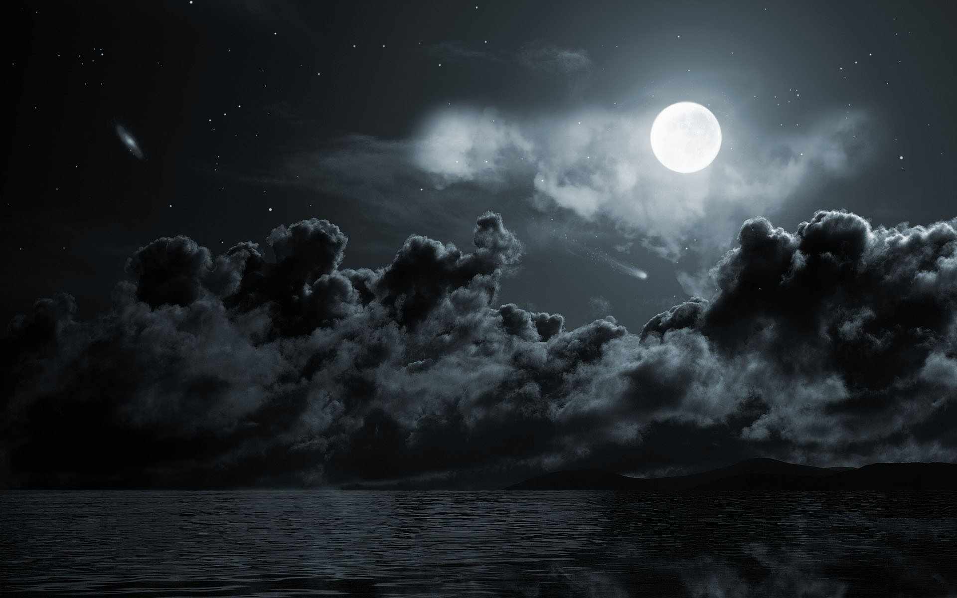 Clouded moon. Лунное небо. Темное небо. Луна в облаках. Мрачное небо с луной.
