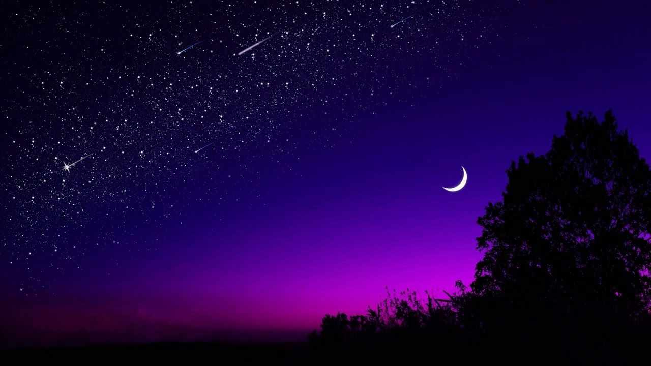 Красивые фотографии ночное небо с луной 16