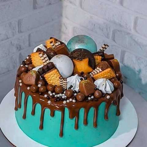 Клубничный Шоколадный Торт для брата С Днем Рождения 4