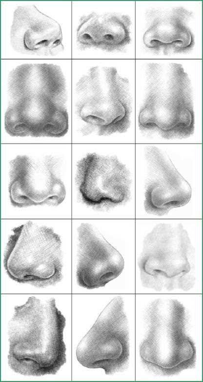 Картинки как нарисовать нос 5