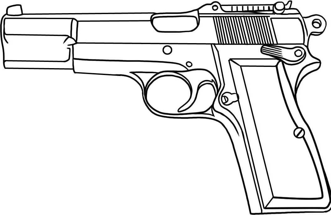 Крутые арт рисунки пистолета 01