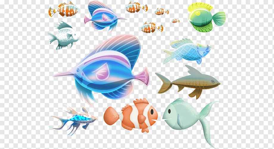 Рисунки с рыбами и морскими животными океана 016