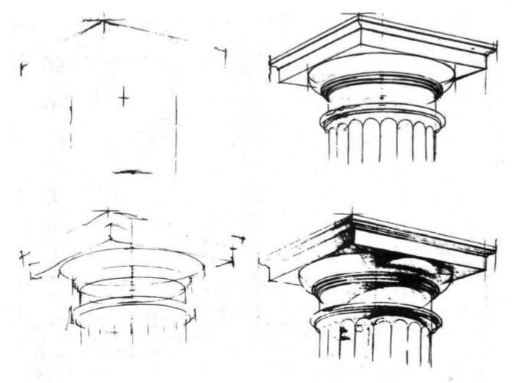 Ионическая капитель рисунок академический