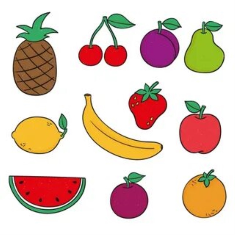 Вкусные рисунки фруктов для скетчбука 006