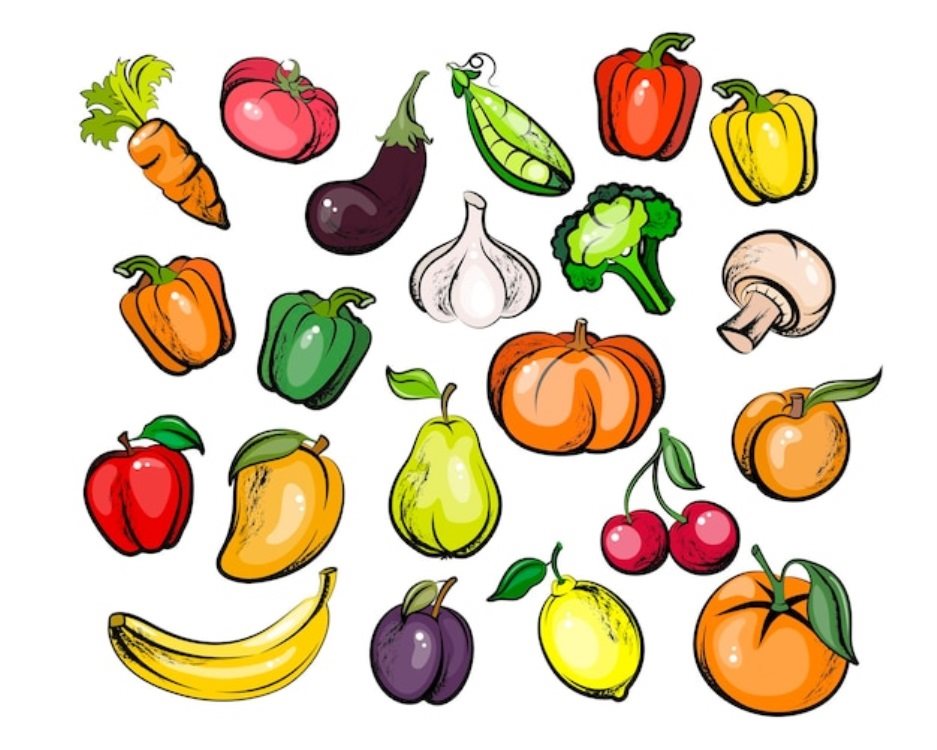 Вкусные рисунки фруктов для скетчбука 012