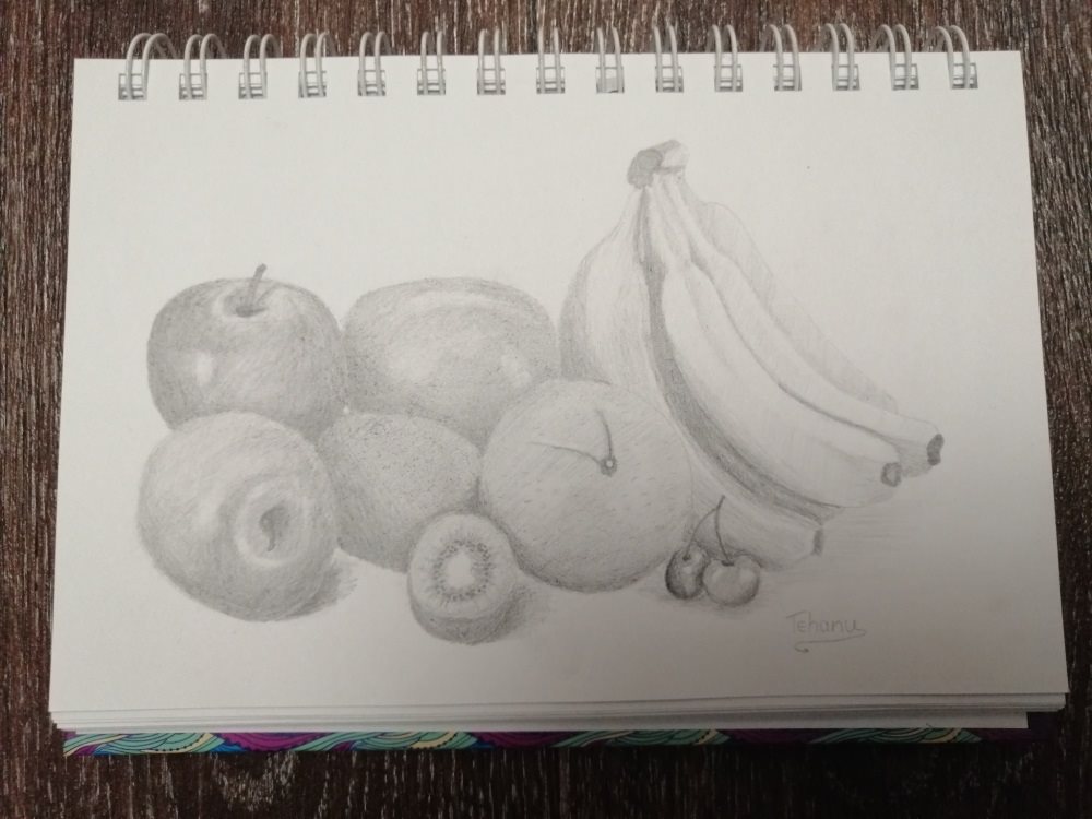 Вкусные рисунки фруктов для скетчбука 013