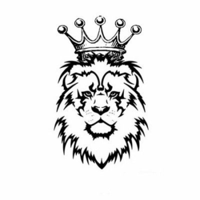 Королевские эскизы льва с короной 008
