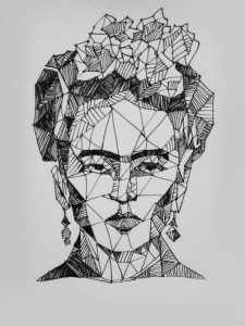 Креативные портреты из геометрических фигур 019