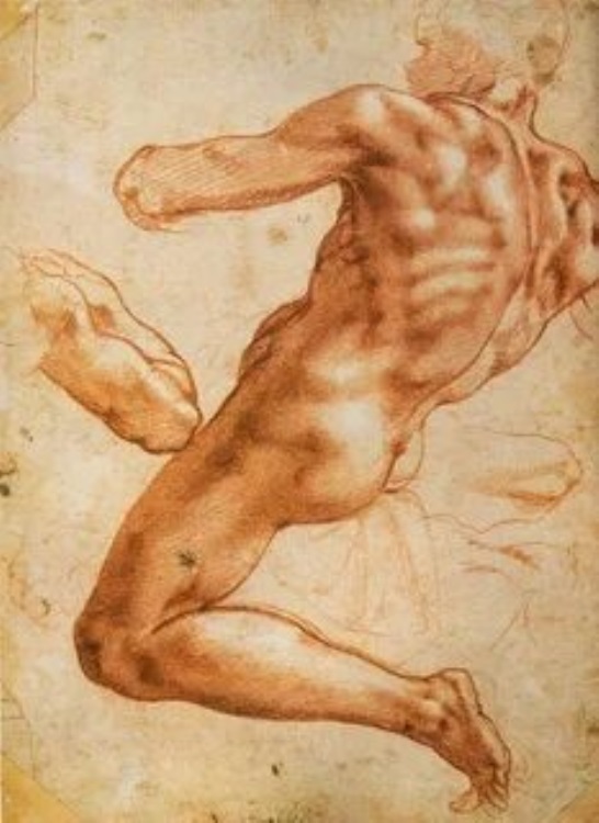 Наброски Микеланджело известных скульптур 007