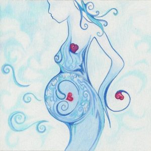 Нежные Рисунки беременных, в ожидании малыша 020