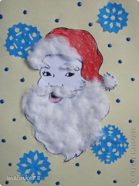 Портреты Деда Мороза для начинающих рисования 004