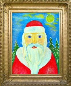 Портреты Деда Мороза для начинающих рисования 015
