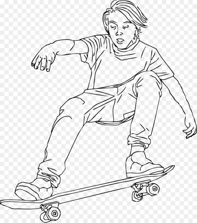 Прикольные Рисунки скейтбордистов для скетчбука 012
