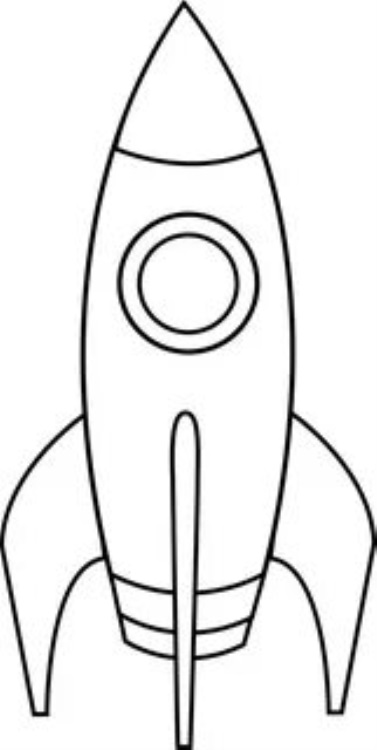 Рисунки ракеты для срисовки 021