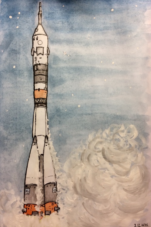 Рисунки ракеты для срисовки 022