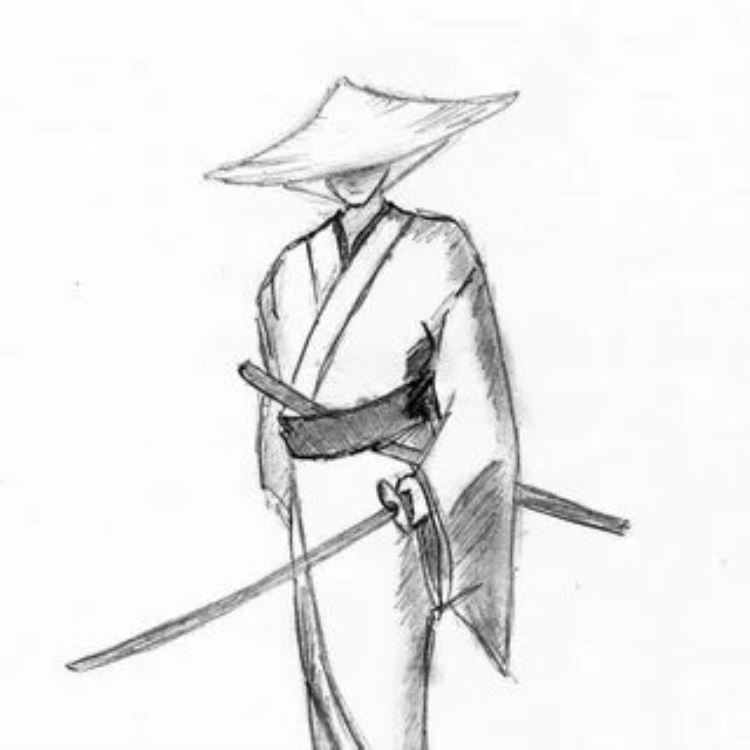 Рисунки самураев для срисовки 001