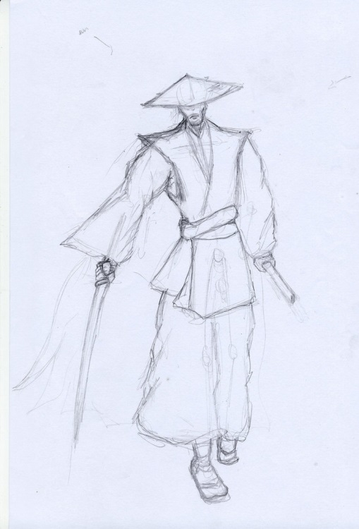 Рисунки самураев для срисовки 006
