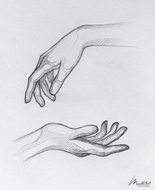 Романтические рисунки рук влюбленных для срисовки 006