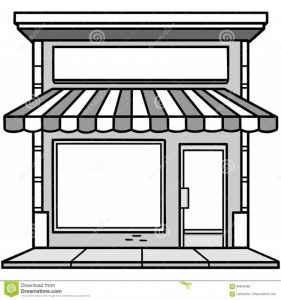 Стильные зарисовки витриы магазина 023